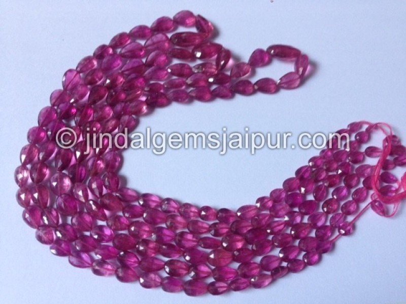 Rubellite Tourmaline Faceted Pear Shape Beads